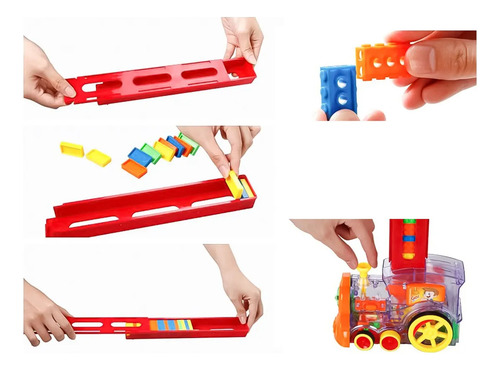 Juguete Tren Domino Electronico Automatico 80 Fichas Niños
