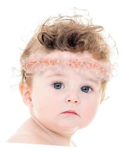 Diadema De Lujo Para Bebé Tocado Decorativo Con Encaje