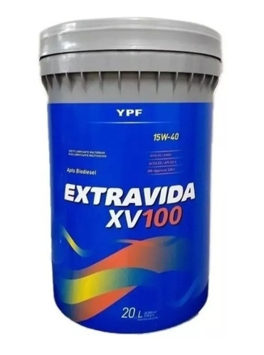 Ypf Extra Vida Xv100 15w-40  - Balde 20 Litros