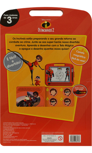 Os Incríveis 2 – Tela Mágica, de Disney. Telas Mágicas Editorial Editora Melhoramentos Ltda., capa dura em português, 2018