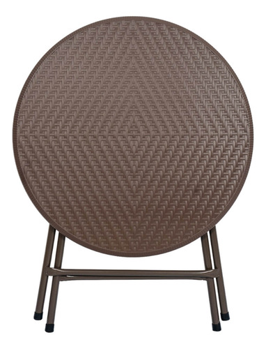 Mesa Plegable Northwest Redonda Rattan 80cm Café