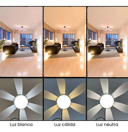 Ventilador Abanico Techo Lámpara Control Remoto Iluminación