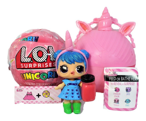 Muñeca Lol Surprise Version Unicornio + Accesorios Foto Real