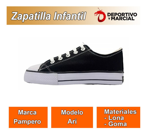 Imagen 2 de 10 de Zapatillas Pampero Infantil Lona Urbana Colegial Niño Niña