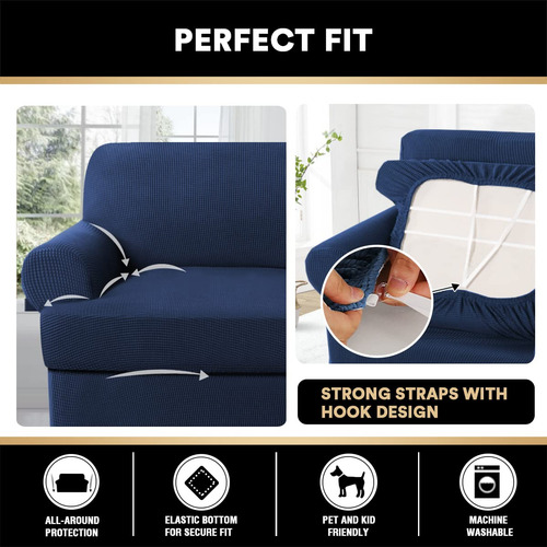Funda De Sofá Slipcover Princedeco Con Cojín En Forma De T,