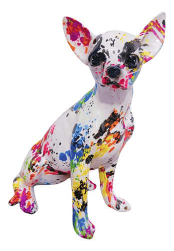 Adorno De Perro Con Estatua De Chihuahua De Estilo C