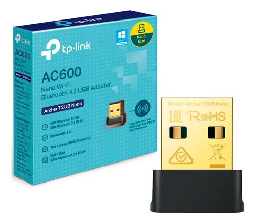 Adaptador USB Wifi Tp-link Archer T2UB Nano AC600 Doble Banda + Bluetooth