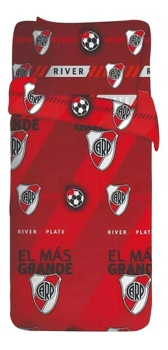 Juego Sabanas Futbol 1 1/2 Plaza River Plate 90x190cm 