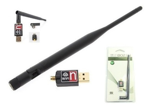 Imagen 2 de 3 de Wifi Usb Antena Desmontable Adaptador 150mbps Receptor Pc
