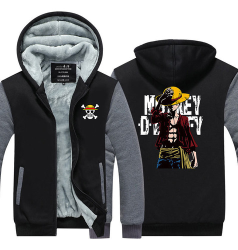 2025 Sudadera Con Capucha De Polar One Piece Monkey D. Luffy