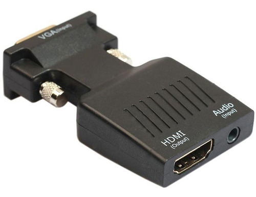 Adaptador Vga A Hdmi Con Audio De 3.5mm 