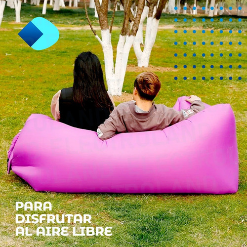 Imagen 7 de 10 de Sillón Puff Colchon Inflable Playa Pileta Camping + Bolso