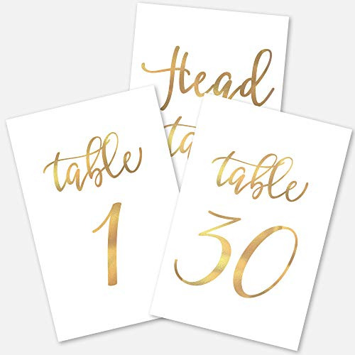 Tarjetas Para Enumerar Mesas Para Celebraciones 30 Numeros