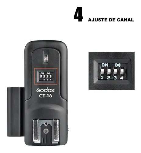 Godox Kit De Disparador De Radio Inalámbrico Ct-16
