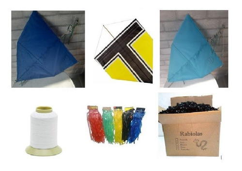 Kit Pipeiro 30 Pipas De 50cm + Rabiola + 1 Linha 500 Jardas