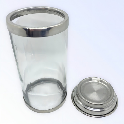 Suporte Para Vela 7 Dias 18 Cm Omolu Vidro E Alumínio Cor Transparente