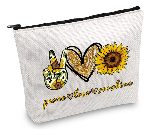 Jxgzso Peace Love Sunshine - Bolsa De Cosmticos