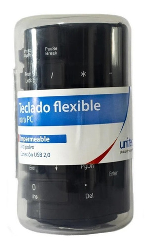Teclado Unitec Flexible color negro