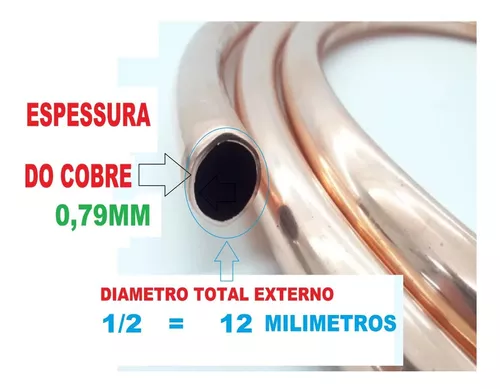 2,7 M Tubo Cobre,p Chiller E Aquecer Agua Lenha Fogo Destilo