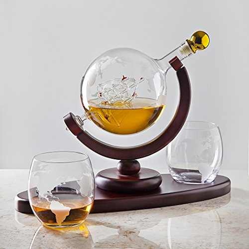 Juego De Jarra De Whisky Con 2 Vasos De Whisky De Globo Grab