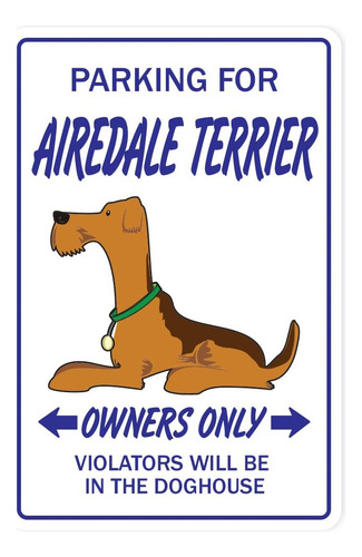 Cartel De La Novedad De Airedale Terrier | Interior/ext...