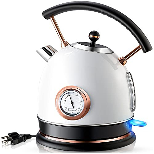 Retro Electric Kettle Stainless Steel 1.8l Tea Kettle, ...