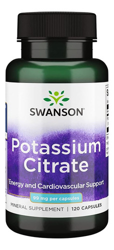 Potasio Citrato - Vitaminas - Swanson - 120 Cápsulas