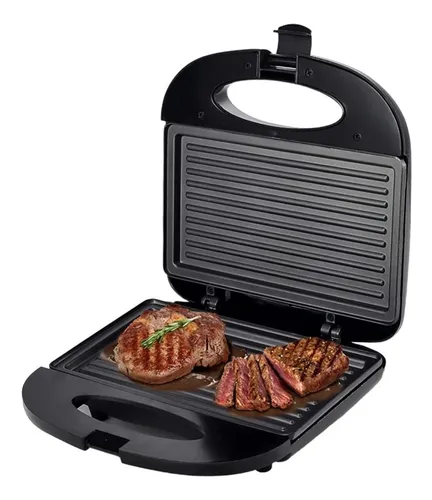  Sandwichera 2 en 1 y plancha eléctrica - Parrilla de prensa  Panini - Bandeja de goteo extraíble - Revestimiento antiadherente (1500 W)  : Hogar y Cocina