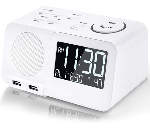 Radio Reloj Despertador Digital Fm Pantalla Led Radio C...