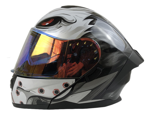 Casco Moto Abatible Certificado Dot Nigth Vision + Regalo R7