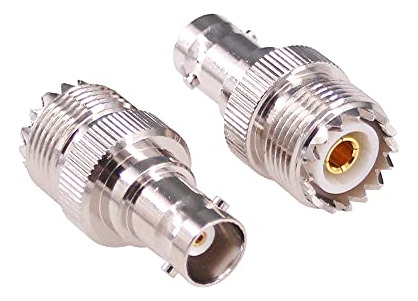Pack De 2 Adaptadores Bnc F A Uhf F So-239 Conectores Rf