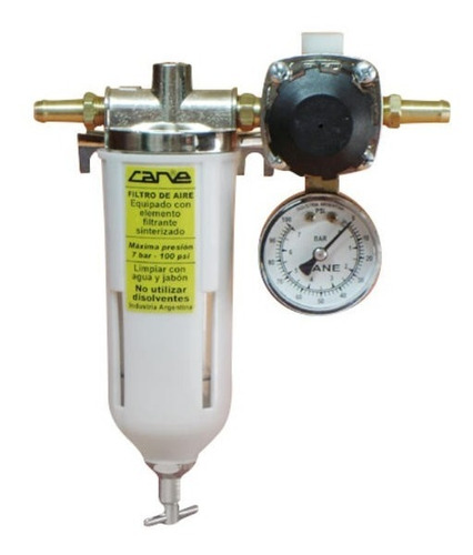 Filtro Trampa De Agua Regulador Manometro Cane C10 Compresor