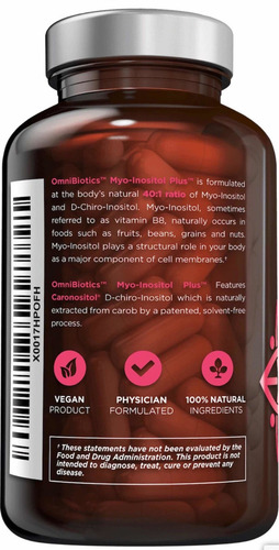 Myo Inositol Plus (120 Cápsulas) Omnibiotics Hecho En E.u. Sabor Sin Sabor