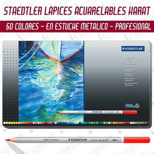 Lapices Staedtler Karat Aquarell Lata X60colores Microcentro