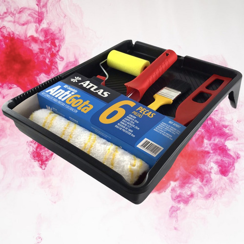 Kit Pintura Completo Rolo Anti-gota 06 Pcs-at1017-atlas