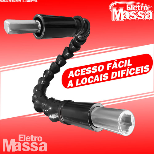 Cabo Extensor Adaptador Flexível Com 29cm Para Parafusadeira