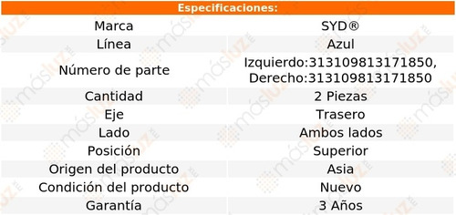 Kit 2 Tirantes Tra Sup Dodge Avenger 07/10 Syd Azul
