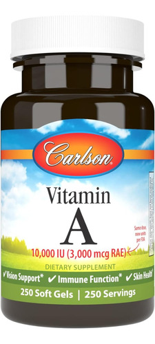 Vitamina A 10000 Iu Carlson 250 Cápsulas
