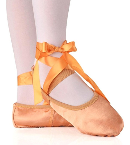 Niños Y Adultos Niñas Zapatos De Baile De Ballet De Satén Pi