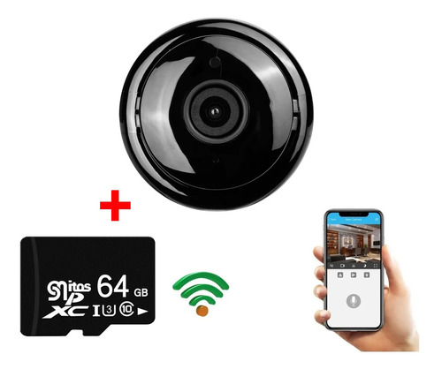 Wifi Ip Mini Cámara Espía Hd Micrófono Video App+tarjeta 