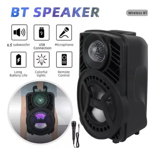 Bocina Bluetooth Portátil, Discoteca Rgb Luz