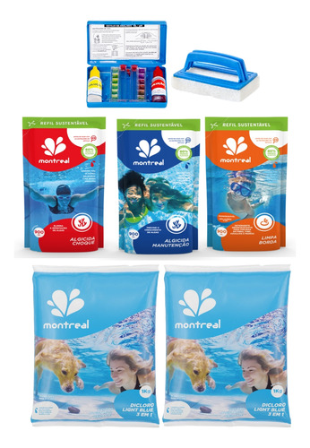 Kit Completo Refis De Químicos Limpeza De Piscina Alvenaria