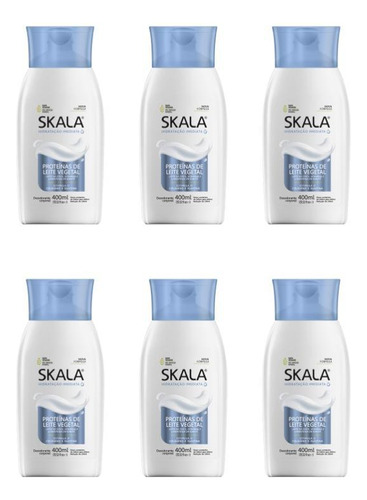  Hidratante Skala Hidratante corporal skala 400ml prote de leite veg-kit c/6un en corporal 0.4L sensação