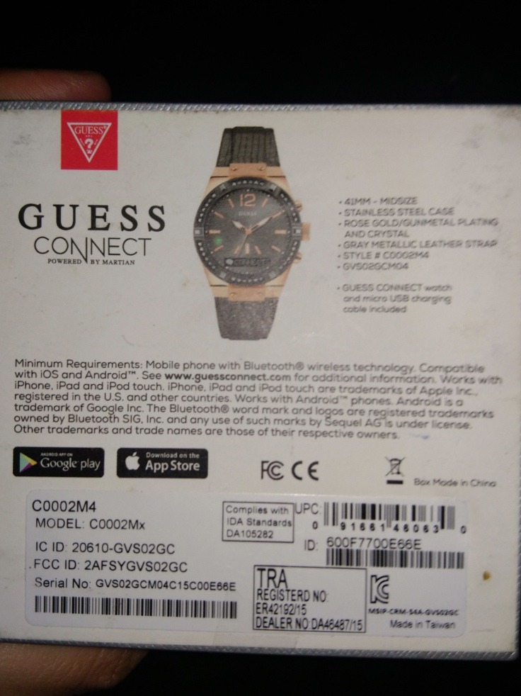 Reloj Guess Smart Connect Negro C0002mx | Mercado Libre