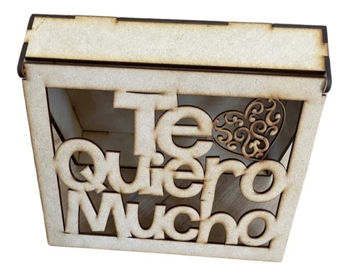 Caja Te Quiero Mucho Mdf 3mm