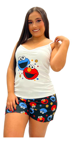 Pijama Short Blusa Tiras Dama 