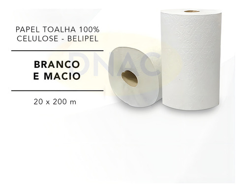 Papel Toalha Para Banheiro 6 Rolão Branco Luxo Premium