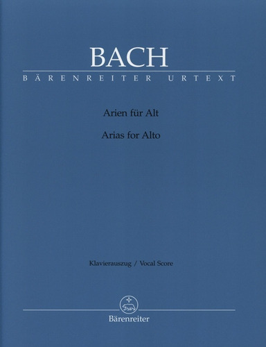 Arien Fur Alt, Klavierauszug - Score / Arias For Alto.