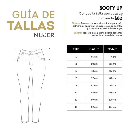 Pantalon Jeans Skinny Booty Up Lee Mujer Ri50