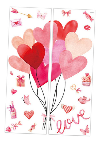 2 Pegatinas De Pared Para El Día De Valentín, Pegatinas